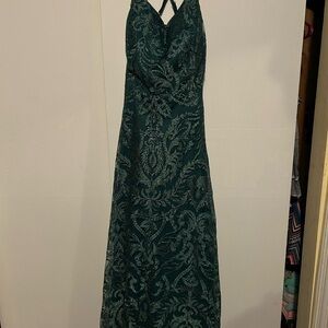 Speechless Green Halter Maxi Gown